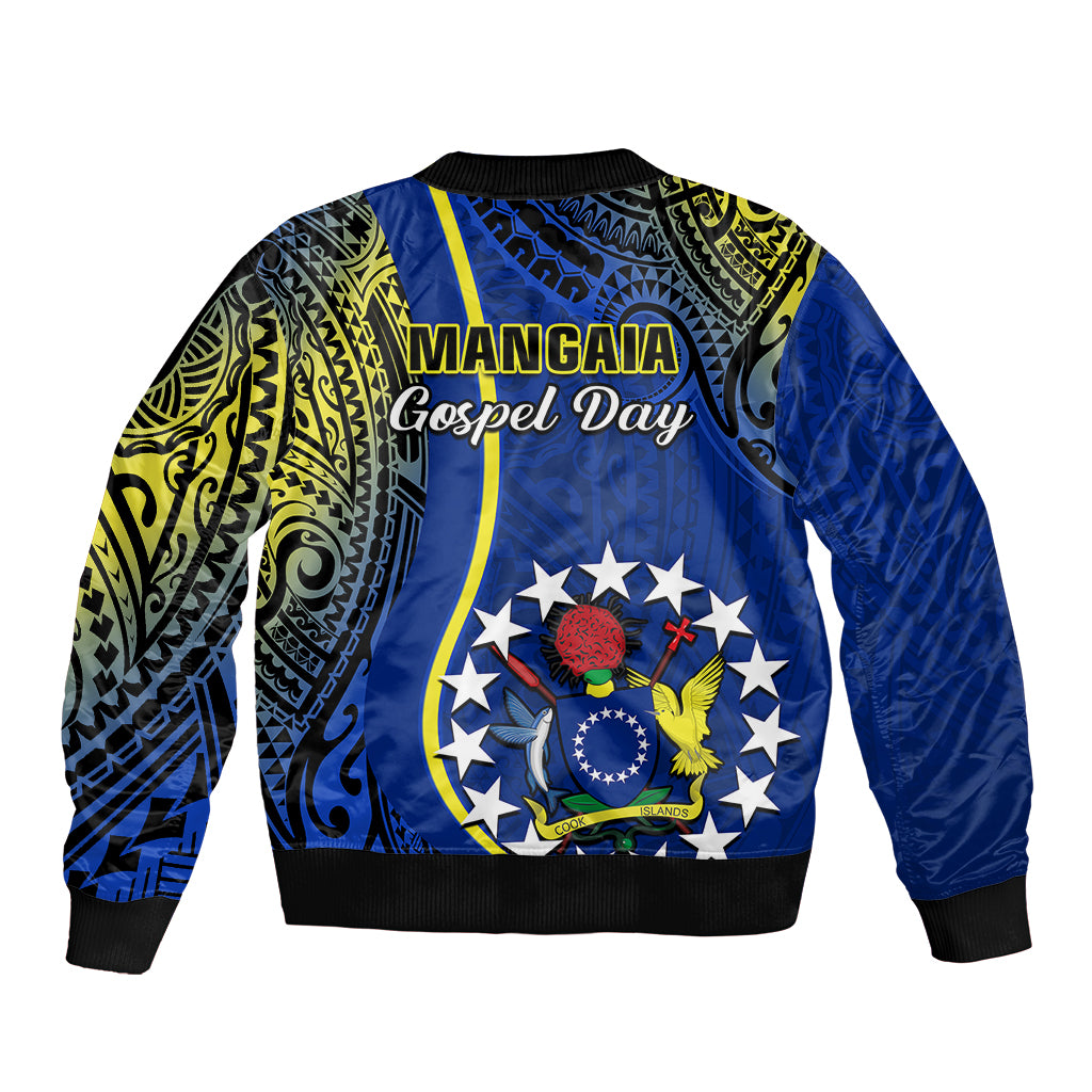 Polynesian Pride Cook Islands Bomber Jacket Mangaia Gospel Day Blue Version LT14 - Polynesian Pride