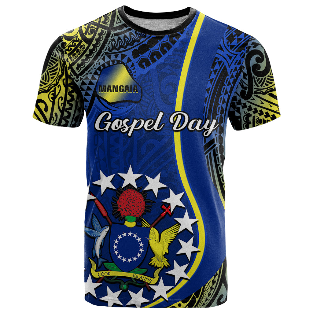 Polynesian Pride Cook Islands T Shirt Mangaia Gospel Day Blue Version LT14 Blue - Polynesian Pride