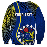 Personalised Cook Islands Sweatshirt Mangaia Gospel Day Blue Version LT14 - Polynesian Pride