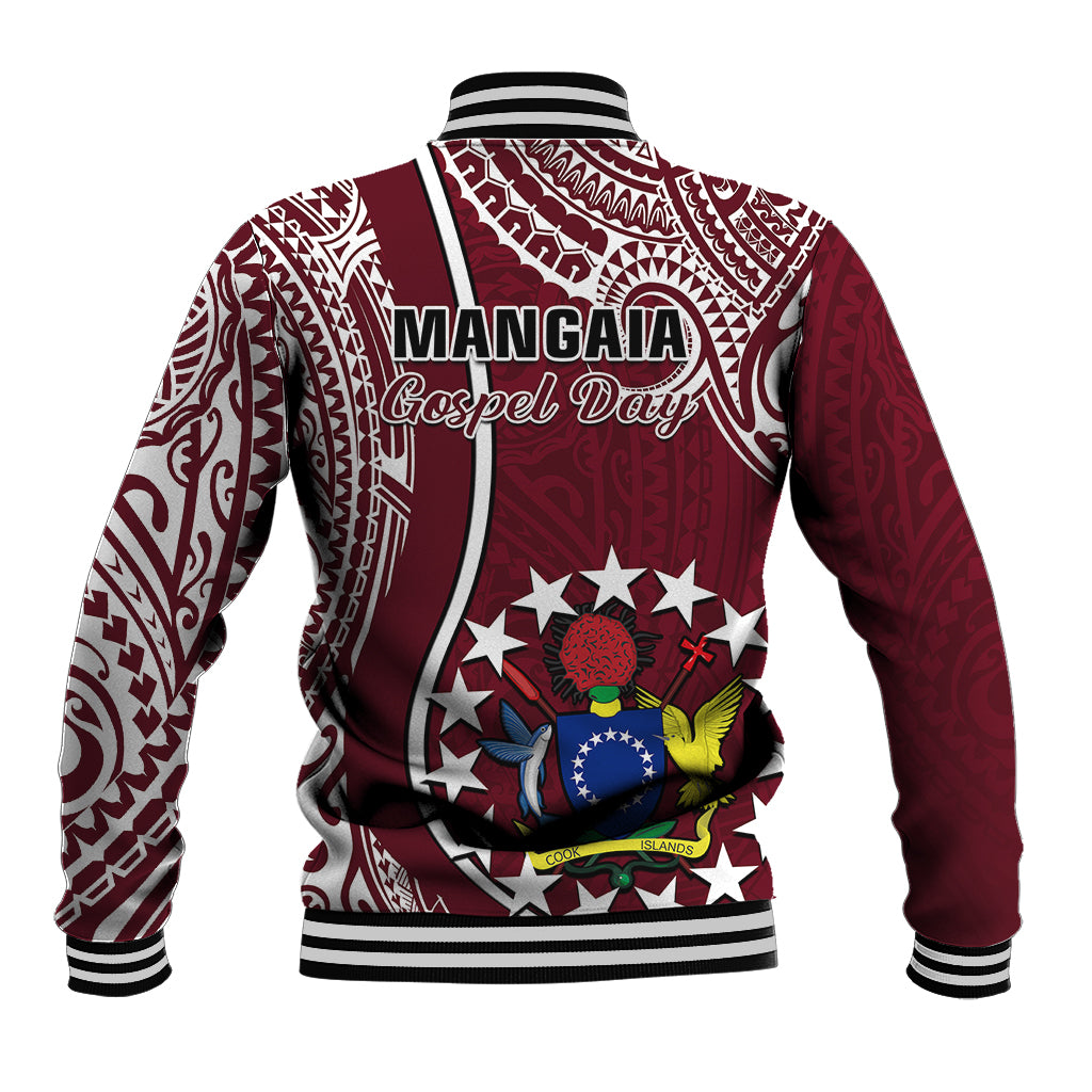 June 15 Mangaia Gospel Day Mangaia Cook Islands Baseball Jacket Maroon Version LT14 - Polynesian Pride