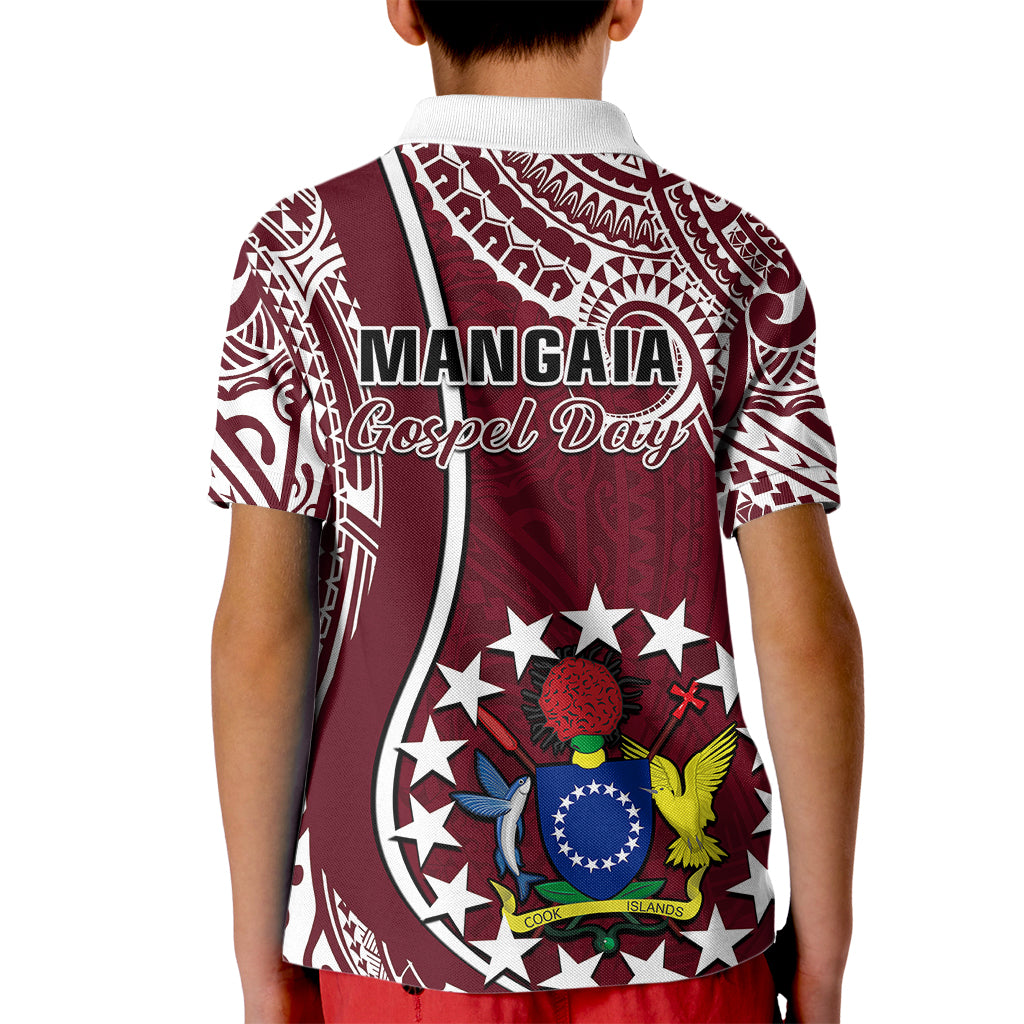 June 15 Mangaia Gospel Day Mangaia Cook Islands Kid Polo Shirt Maroon Version LT14 - Polynesian Pride