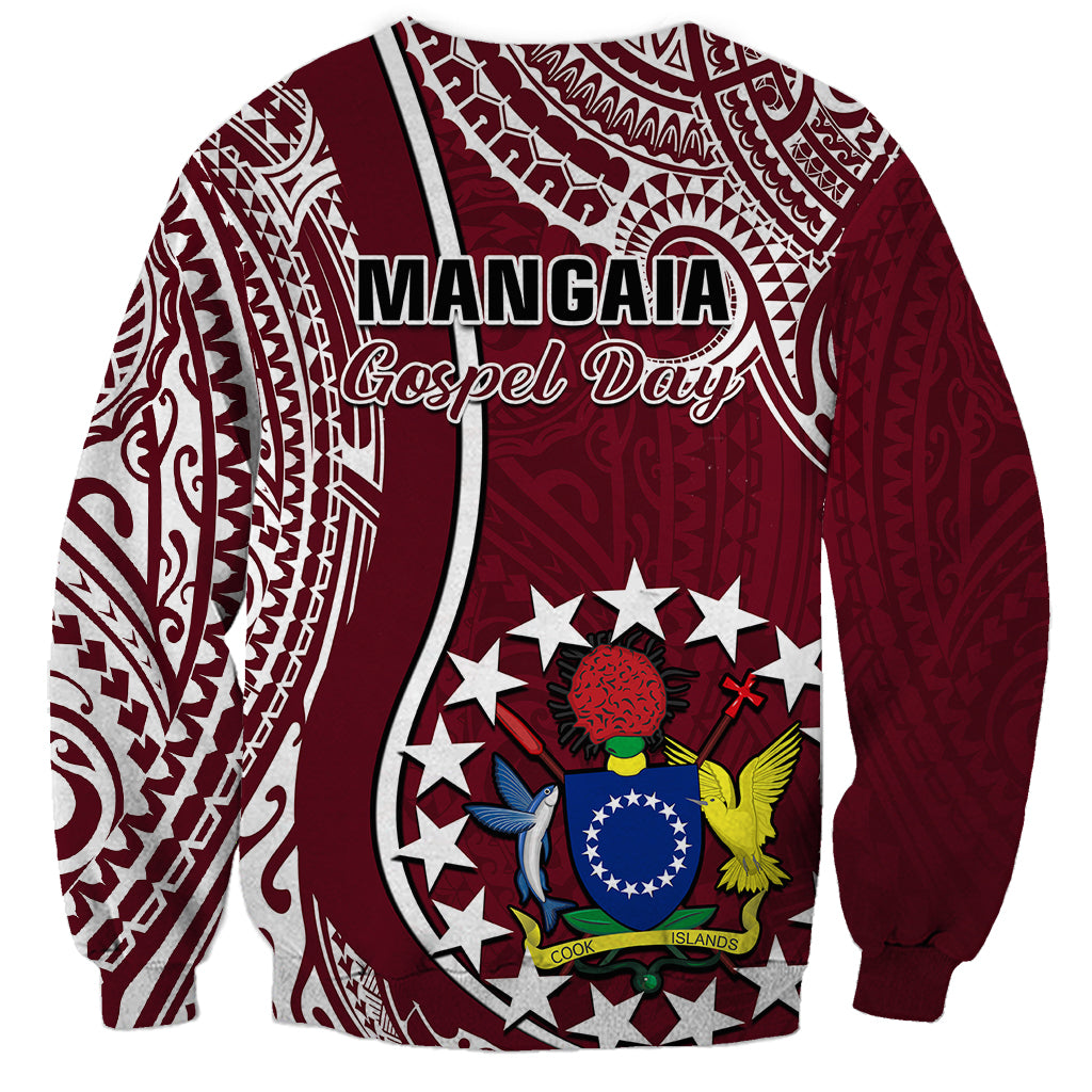 June 15 Mangaia Gospel Day Mangaia Cook Islands Sweatshirt Maroon Version LT14 - Polynesian Pride