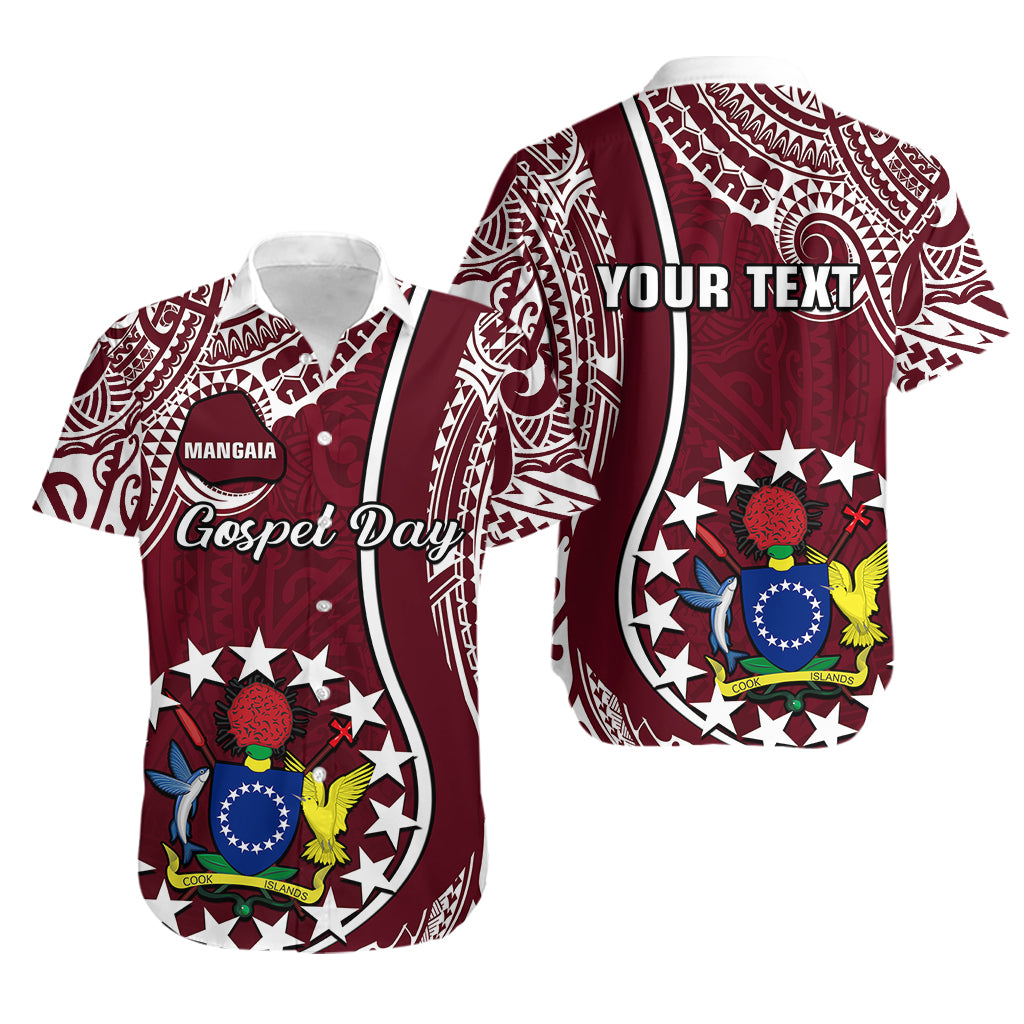 Personalised Cook Islands Matching Hawaiian Shirt and Dress June 15 Mangaia Gospel Day Maroon Version LT14 No Dress Maroon - Polynesian Pride