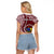 Personalised June 15 Mangaia Gospel Day Mangaia Cook Islands Raglan Cropped T Shirt Maroon Version LT14 - Polynesian Pride