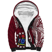 Personalised June 15 Mangaia Gospel Day Mangaia Cook Islands Sherpa Hoodie Maroon Version LT14 Unisex Maroon - Polynesian Pride