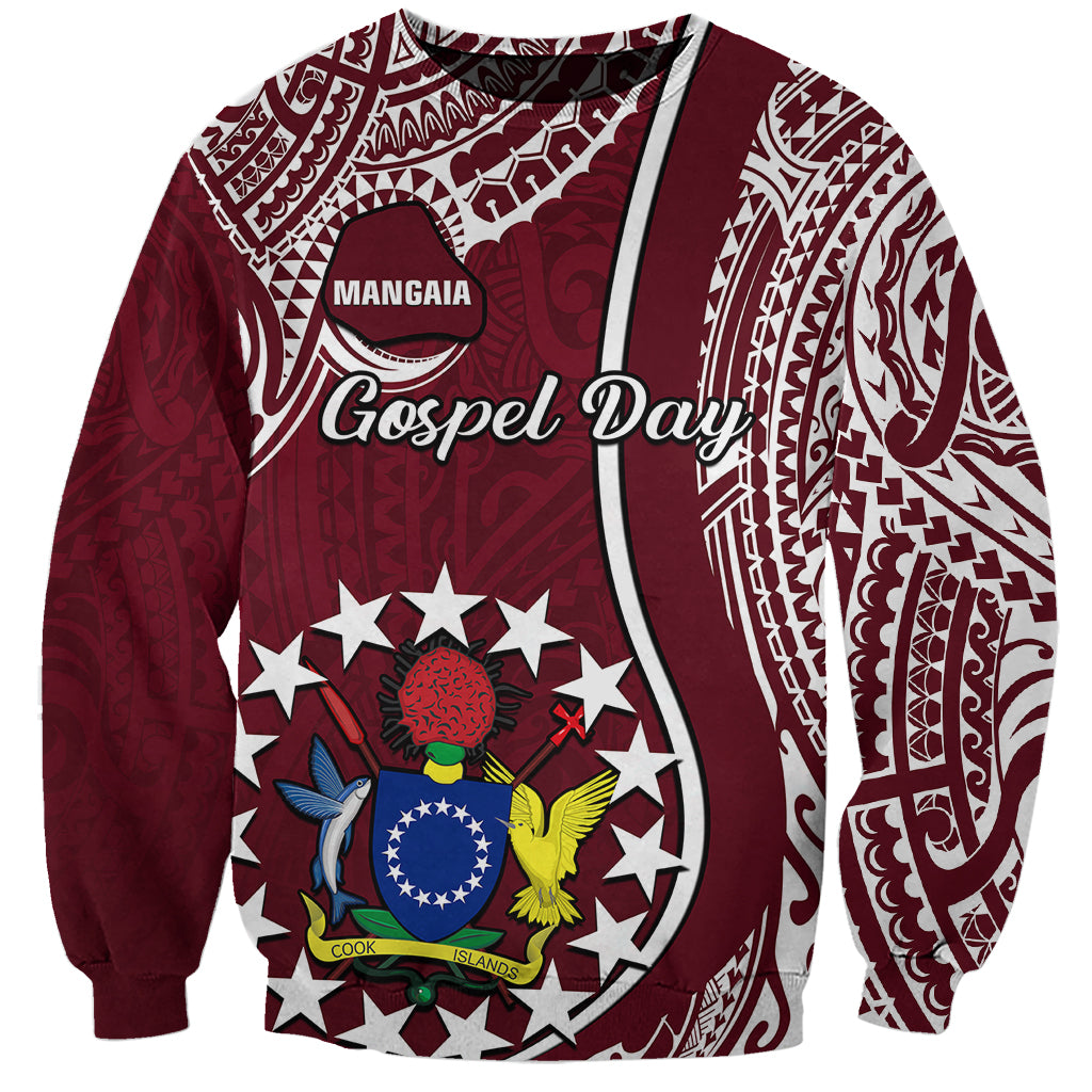 Personalised June 15 Mangaia Gospel Day Mangaia Cook Islands Sweatshirt Maroon Version LT14 Unisex Maroon - Polynesian Pride