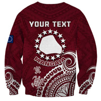 Personalised Mangaia Cook Islands Sweatshirt Polynesian Sea Turtle LT14 - Polynesian Pride