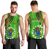 Polynesian Pride Cook Islands Men Tank Top Kuki Airani Coat Of Arms LT14 - Polynesian Pride