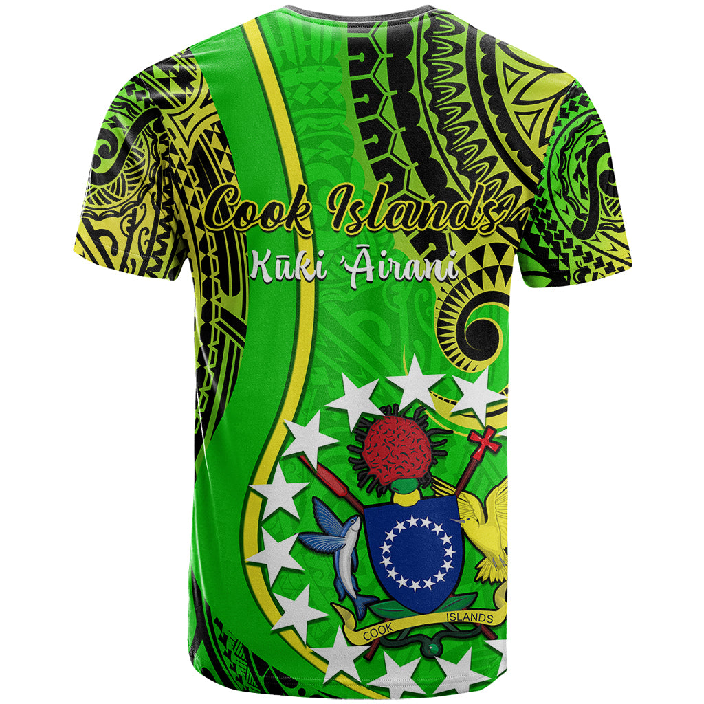 Polynesian Pride Cook Islands T Shirt Kuki Airani Coat Of Arms LT14 - Polynesian Pride
