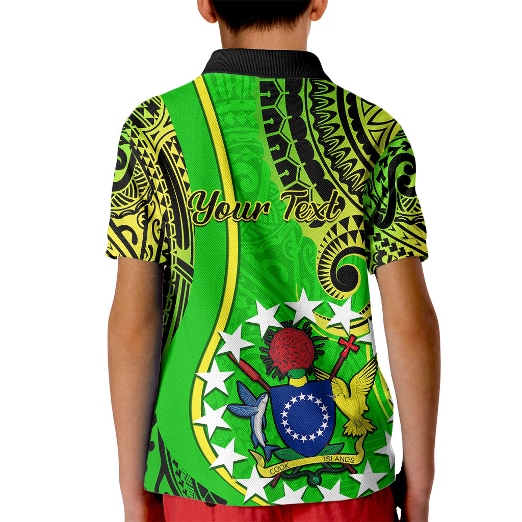 Personalised Cook Islands Kid Polo Shirt Kuki Airani Coat Of Arms LT14 - Polynesian Pride