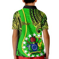Personalised Cook Islands Kid Polo Shirt Kuki Airani Coat Of Arms LT14 - Polynesian Pride