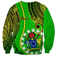 Personalised Cook Islands Sweatshirt Kuki Airani Coat Of Arms LT14 - Polynesian Pride
