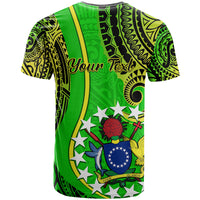 Custom Cook Islands T Shirt Kuki Airani Coat Of Arms LT14 - Polynesian Pride