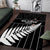 Custom New Zealand Silver Fern Cricket Area Rug Aotearoa Maori Go Black Cap