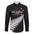Custom New Zealand Silver Fern Cricket Family Matching Off Shoulder Maxi Dress and Hawaiian Shirt Aotearoa Maori Go Black Cap