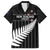 Custom New Zealand Silver Fern Cricket Hawaiian Shirt Aotearoa Maori Go Black Cap