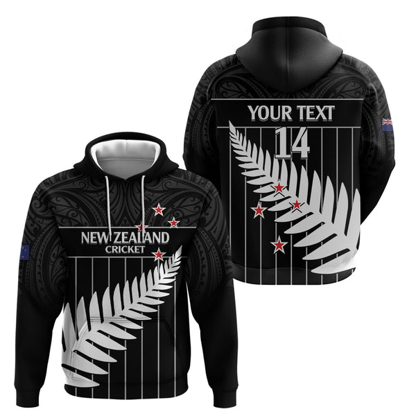 Personalised New Zealand Rugby Kid Hoodie Silver Fern All Black Mix Ta Moko White Style LT9 main image 1