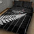 Custom New Zealand Silver Fern Cricket Quilt Bed Set Aotearoa Maori Go Black Cap