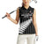 Custom New Zealand Silver Fern Cricket Women Sleeveless Polo Shirt Aotearoa Maori Go Black Cap