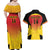 Custom Papua New Guinea Cricket Couples Matching Off Shoulder Maxi Dress and Hawaiian Shirt 2024 Go PNG