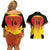 Custom Papua New Guinea Cricket Couples Matching Off Shoulder Short Dress and Hawaiian Shirt 2024 Go PNG