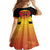 Custom Papua New Guinea Cricket Family Matching Off Shoulder Short Dress and Hawaiian Shirt 2024 Go PNG