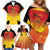 Custom Papua New Guinea Cricket Family Matching Off Shoulder Short Dress and Hawaiian Shirt 2024 Go PNG