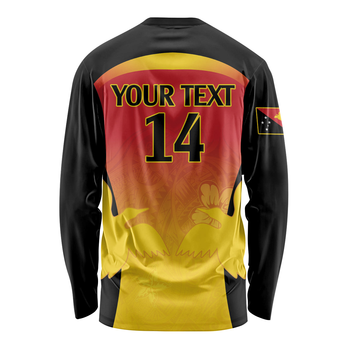 Custom Papua New Guinea Cricket Long Sleeve Shirt 2024 Go PNG LT14 - Polynesian Pride