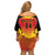 Custom Papua New Guinea Cricket Off Shoulder Short Dress 2024 Go PNG