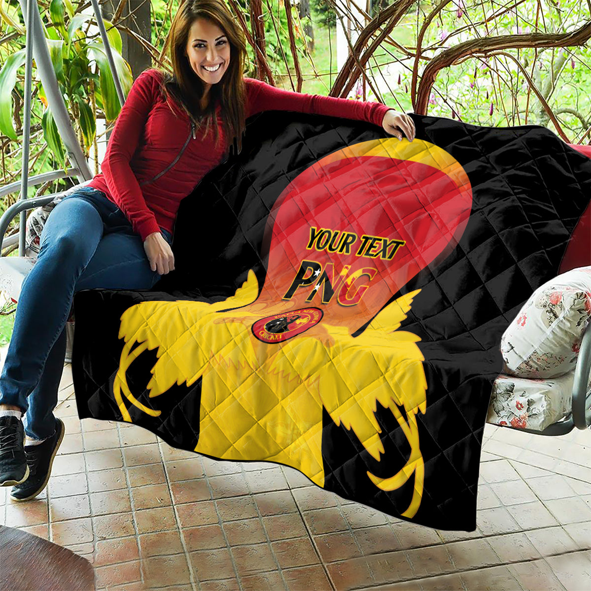 Custom Papua New Guinea Cricket Quilt 2024 Go PNG