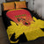 Custom Papua New Guinea Cricket Quilt Bed Set 2024 Go PNG