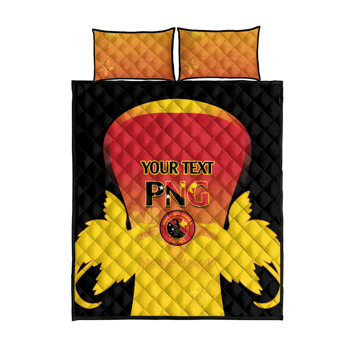 Custom Papua New Guinea Cricket Quilt Bed Set 2024 Go PNG