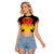 Custom Papua New Guinea Cricket Raglan Cropped T Shirt 2024 Go PNG