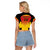 Custom Papua New Guinea Cricket Raglan Cropped T Shirt 2024 Go PNG