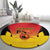 Custom Papua New Guinea Cricket Round Carpet 2024 Go PNG