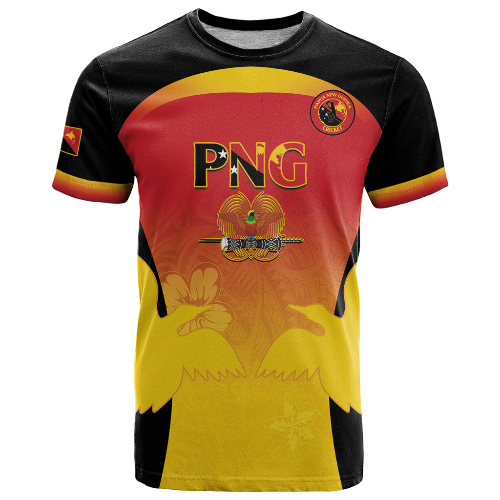 Custom Papua New Guinea Cricket T Shirt 2024 Go PNG LT14 Black - Polynesian Pride