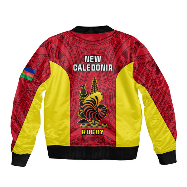 New Caledonia Bomber Jacket Coat Of Arm Lauhala Gold Circle