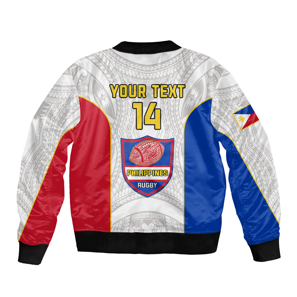 Personalised Philippines Rugby Bomber Jacket Pacific Pilipinas Go Tamaraws LT14 - Polynesian Pride