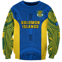 Personalised Solomon Islands Rugby Sweatshirt Pacific Go Solies LT14 Unisex Blue - Polynesian Pride