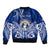 Personalised Independence Day CNMI Sleeve Zip Bomber Jacket Northern Mariana Islands Tribal Tattoo Pattern LT14 - Polynesian Pride