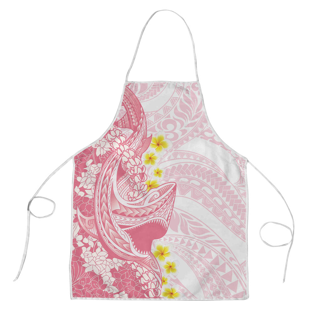 Pink Hawaii Shark Tattoo Apron Puakenikeni Lei Plumeria Polynesian Pattern LT14 Pink - Polynesian Pride