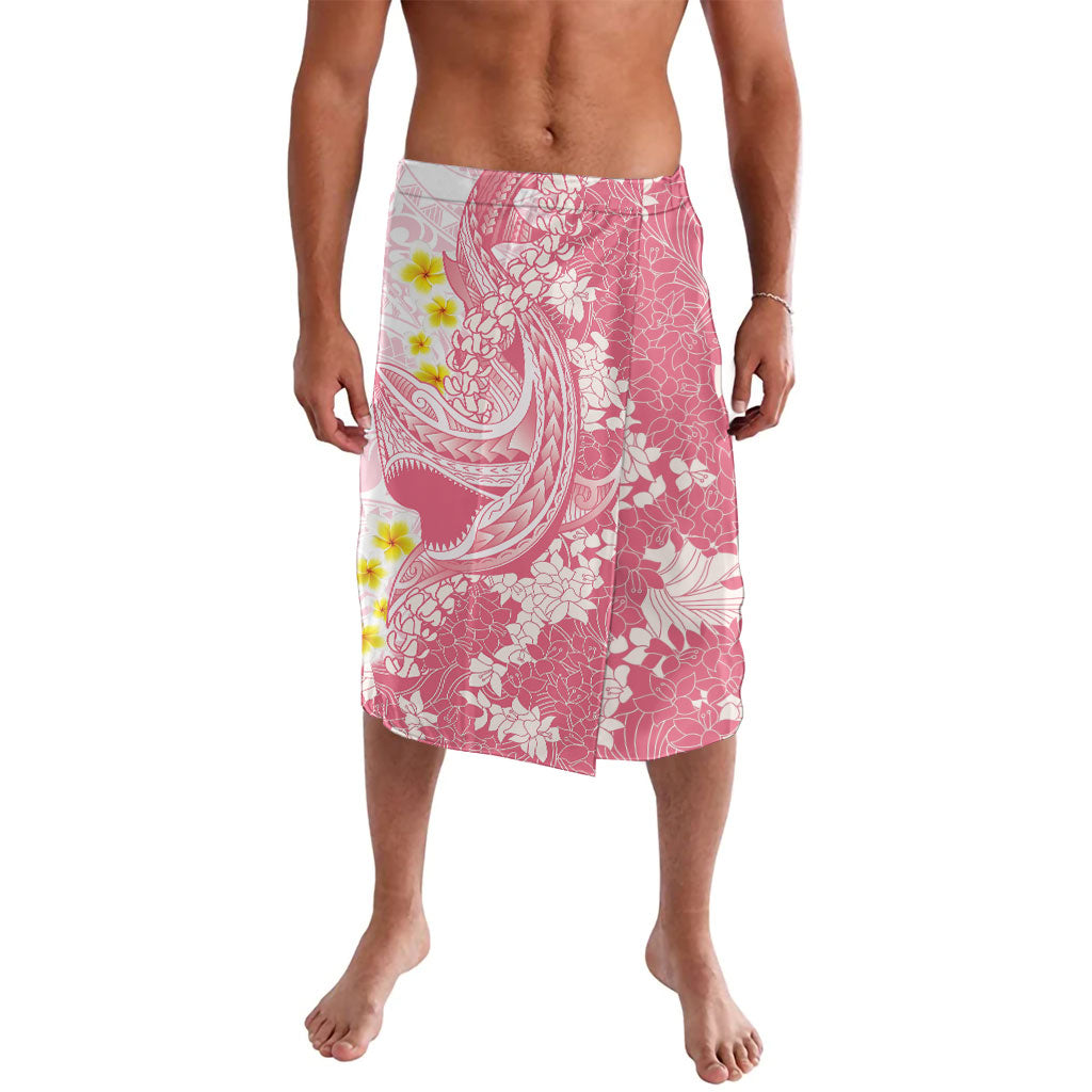 Pink Hawaii Shark Tattoo Lavalava Puakenikeni Lei Plumeria Polynesian Pattern LT14 Pink - Polynesian Pride