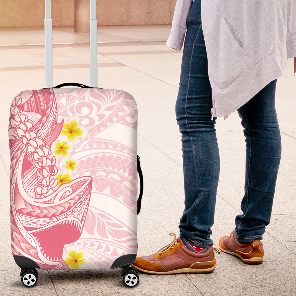 Pink Hawaii Shark Tattoo Luggage Cover Puakenikeni Lei Plumeria Polynesian Pattern LT14 Pink - Polynesian Pride