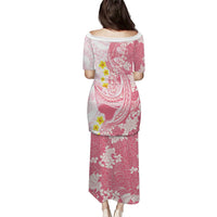 Pink Hawaii Shark Tattoo Puletasi Puakenikeni Lei Plumeria Polynesian Pattern LT14 - Polynesian Pride