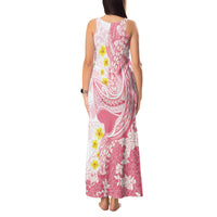 Pink Hawaii Shark Tattoo Tank Maxi Dress Puakenikeni Lei Plumeria Polynesian Pattern LT14 - Polynesian Pride