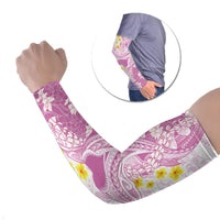 Purple Hawaii Shark Tattoo Arm Sleeves Puakenikeni Lei Plumeria Polynesian Pattern LT14 Set of 2 Purple - Polynesian Pride