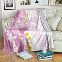 Purple Hawaii Shark Tattoo Blanket Puakenikeni Lei Plumeria Polynesian Pattern LT14 Purple - Polynesian Pride