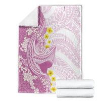 Purple Hawaii Shark Tattoo Blanket Puakenikeni Lei Plumeria Polynesian Pattern LT14 - Polynesian Pride