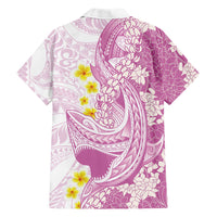 Purple Hawaii Shark Tattoo Family Matching Mermaid Dress and Hawaiian Shirt Puakenikeni Lei Plumeria Polynesian Pattern LT14 - Polynesian Pride