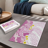 Purple Hawaii Shark Tattoo Puzzle Puakenikeni Lei Plumeria Polynesian Pattern LT14 - Polynesian Pride